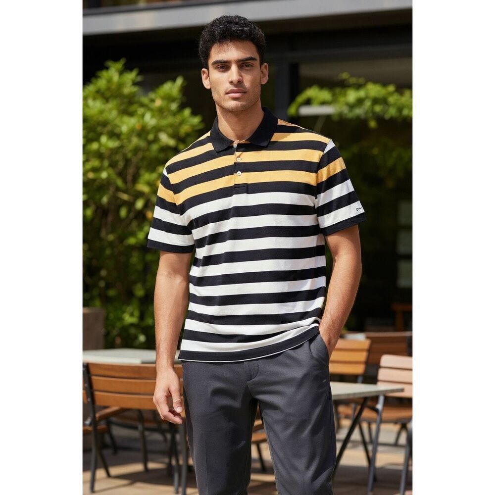 Chaps 78 Golf Striped Short Sleeve Polo Shirt‎ Size XXL